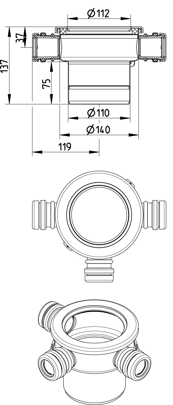 Line Drawing - Intermediate section