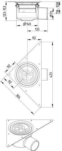 Line Drawing - MULTI lower part-triangular