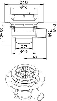 Line Drawing - Drain-Vinyl-155