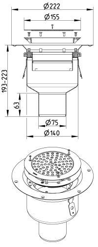 Line Drawing - Drain-Vinyl-155