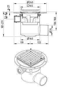 Line Drawing - Drain-Liquid membrane-145