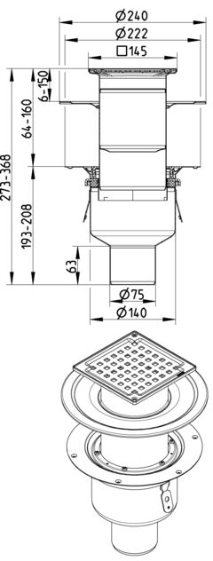 Line Drawing - Drain-2 membranes-145