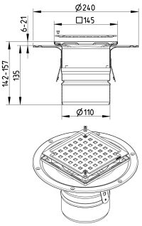 Line Drawing - Drain-Liquid membrane-145