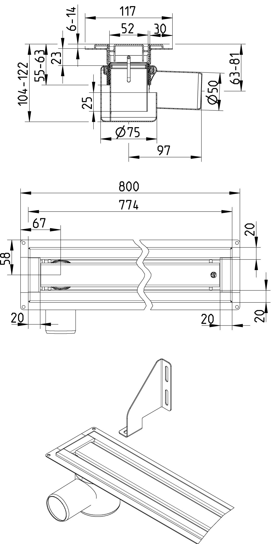 Line Drawing - WaterLine channel-Liquid membrane