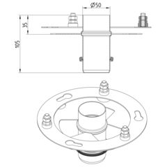 Line Drawing - Roof-stand pipe