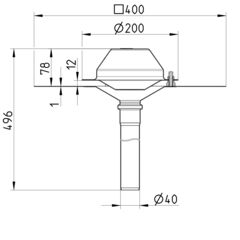 Line Drawing - Drain for siphonic-bitumen