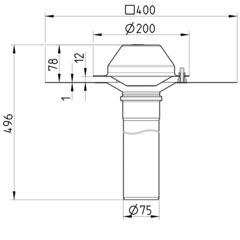 Line Drawing - Drain for siphonic-bitumen