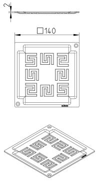 Line Drawing - Grating-Drain-145