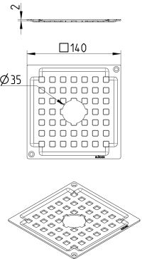 Line Drawing - Grating-Drain-145