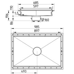 Line Drawing - Kitchen channel-Vinyl