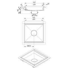 Line Drawing - Kitchen channel-Liquid membrane