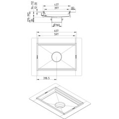 Line Drawing - Kitchen channel-Liquid membrane