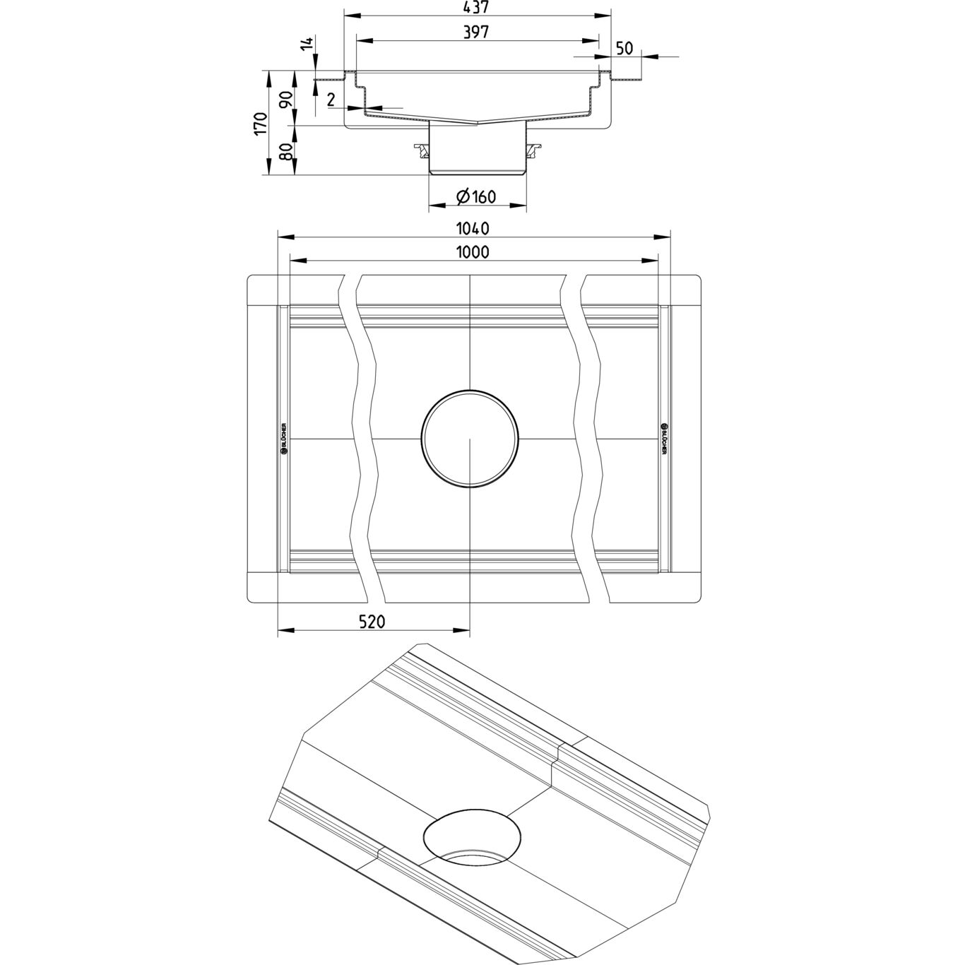 Line Drawing - Channel-Liquid membrane