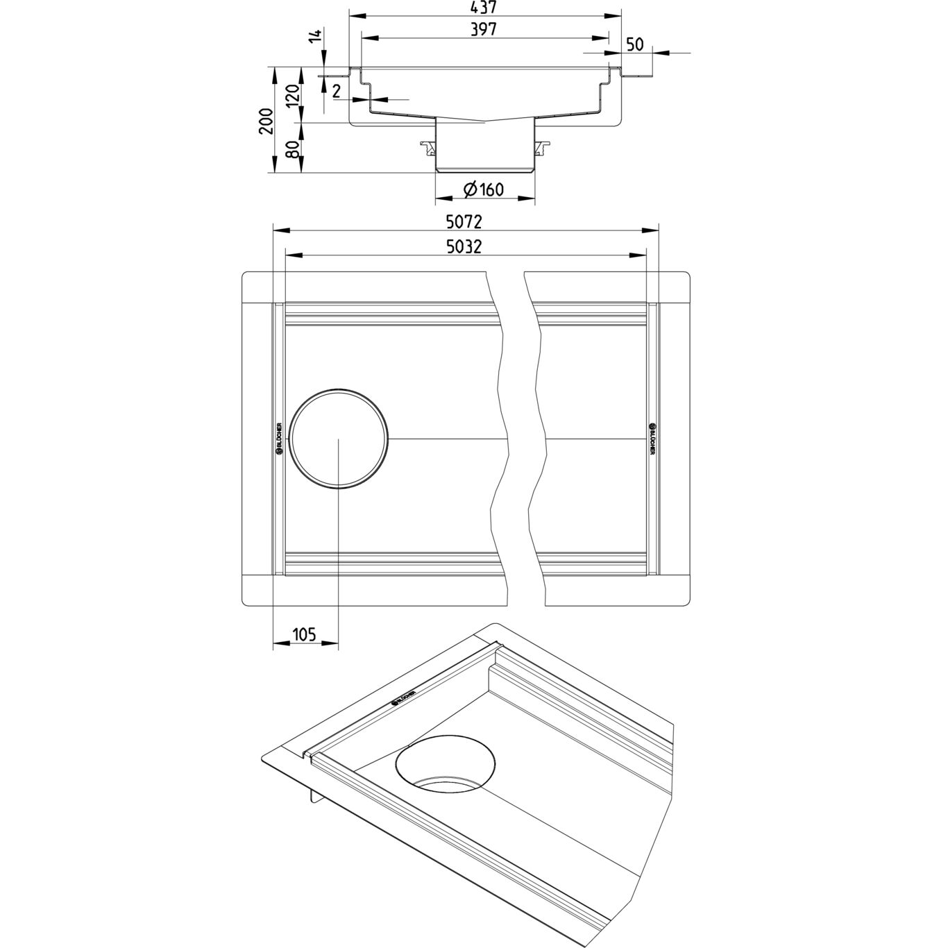 Line Drawing - Channel-Liquid membrane