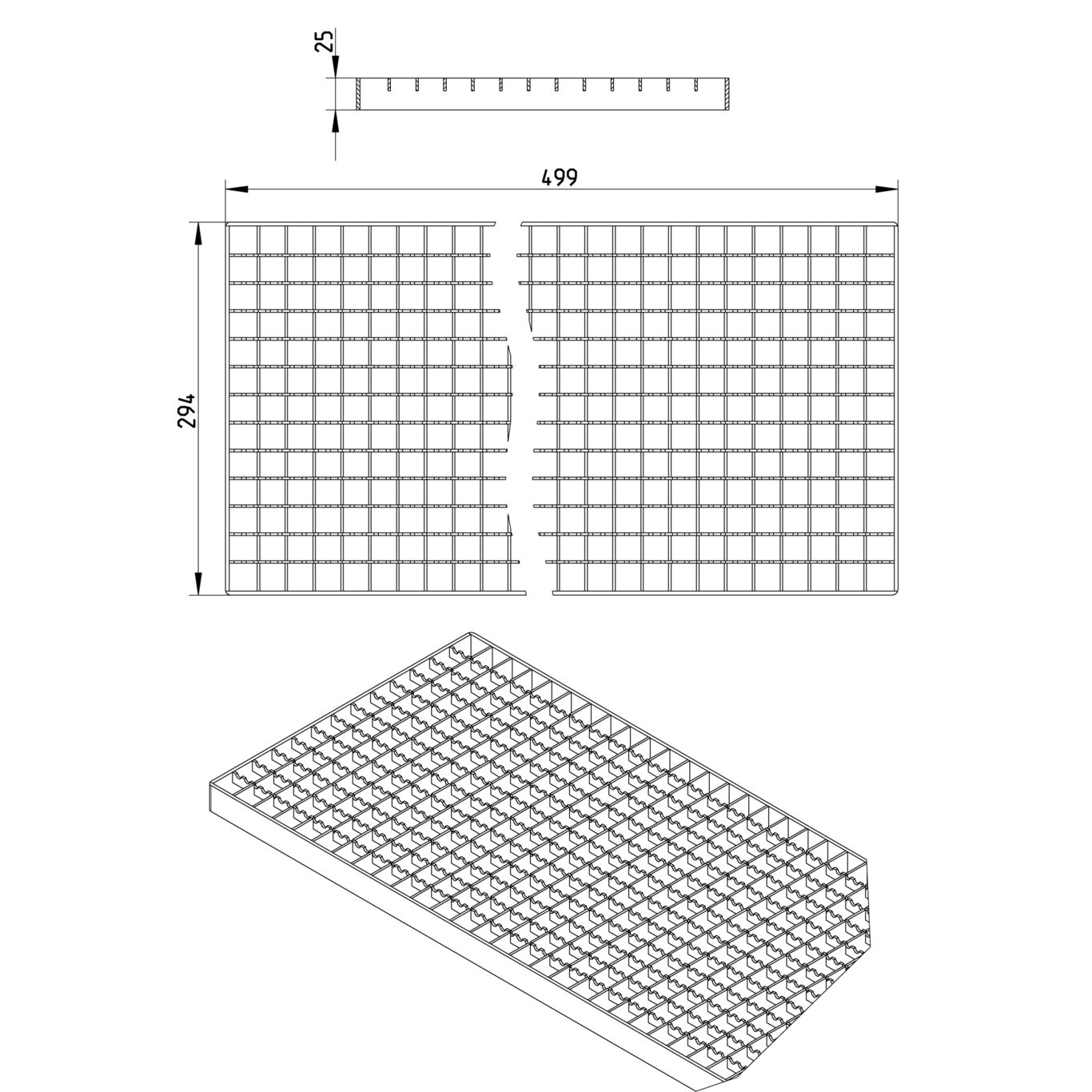 Line Drawing - Grating-Channel-300