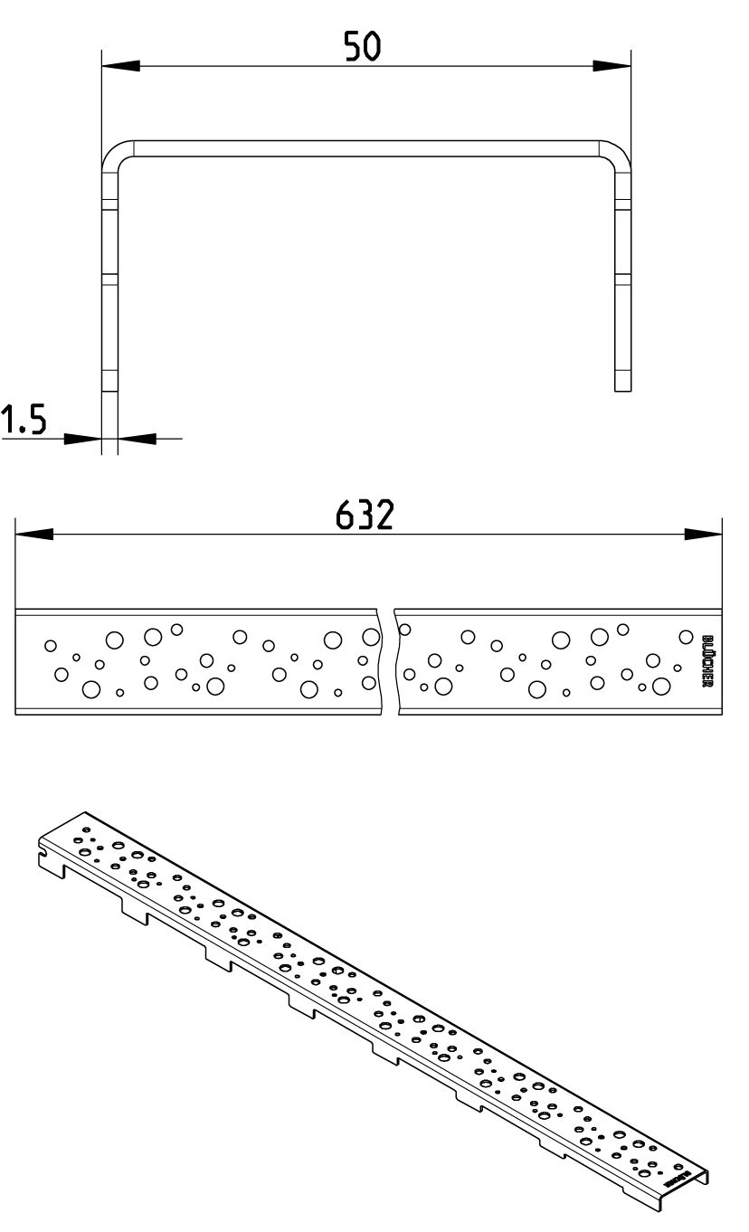 Line Drawing - Grating-WaterLine channel