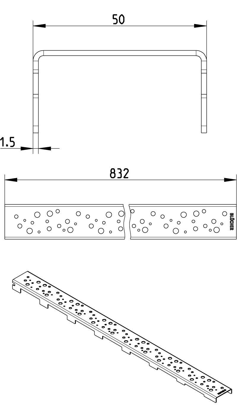 Line Drawing - Grating-WaterLine channel