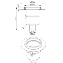 Line Drawing - Drain-No membrane-205