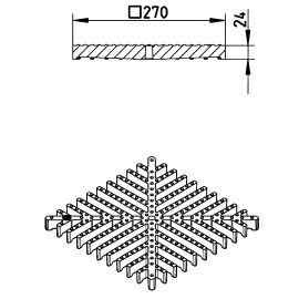 Line Drawing - Grating-Drain-300