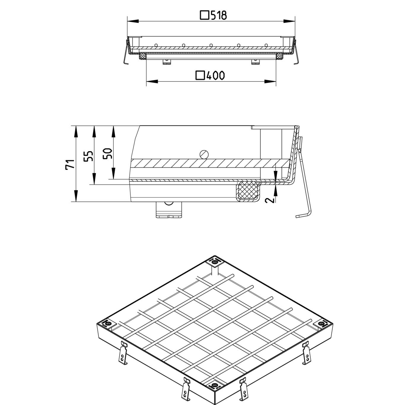 Line Drawing - Access cover-Infill