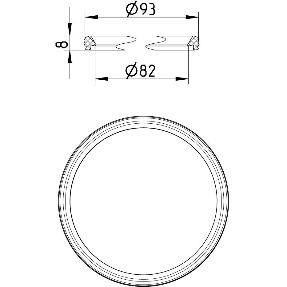 Line Drawing - Sealing ring-pipes-EPDM