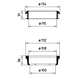 Line Drawing - Rubber insert