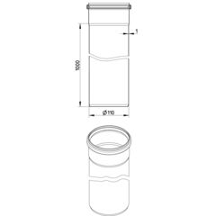 Line Drawing - Straight pipe