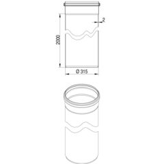 Line Drawing - Straight pipe