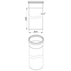 Line Drawing - Straight pipe