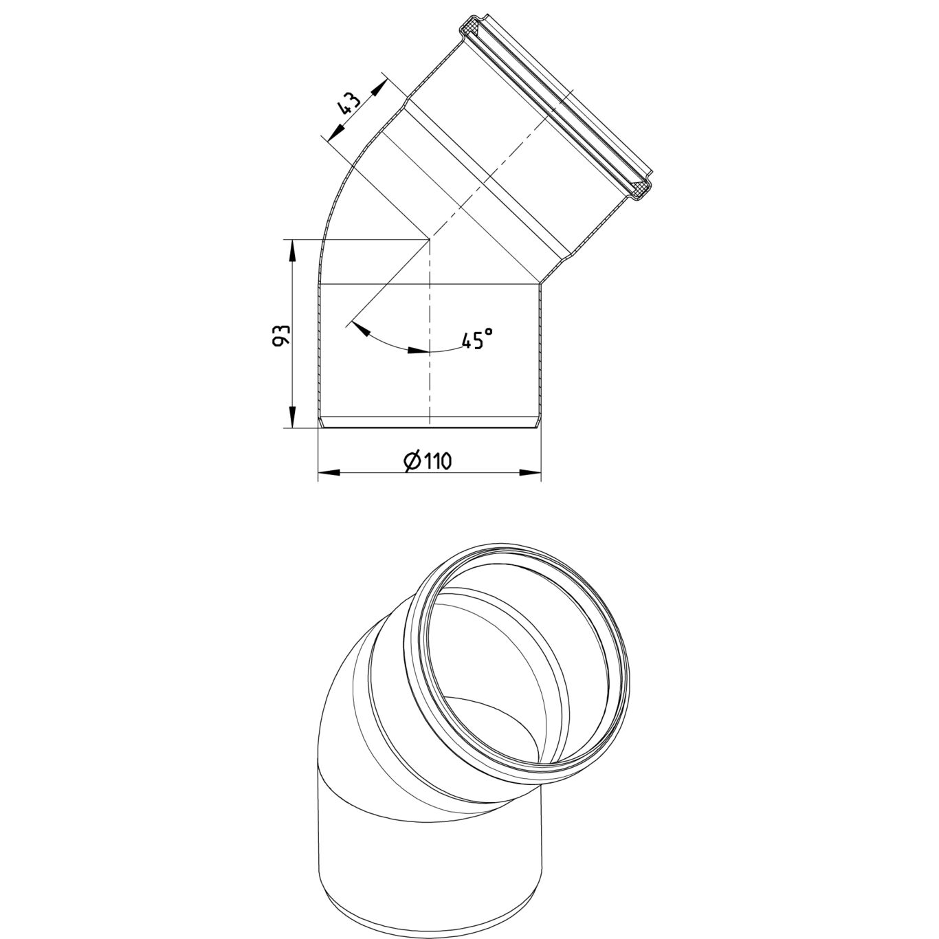 Line Drawing - Bend-45