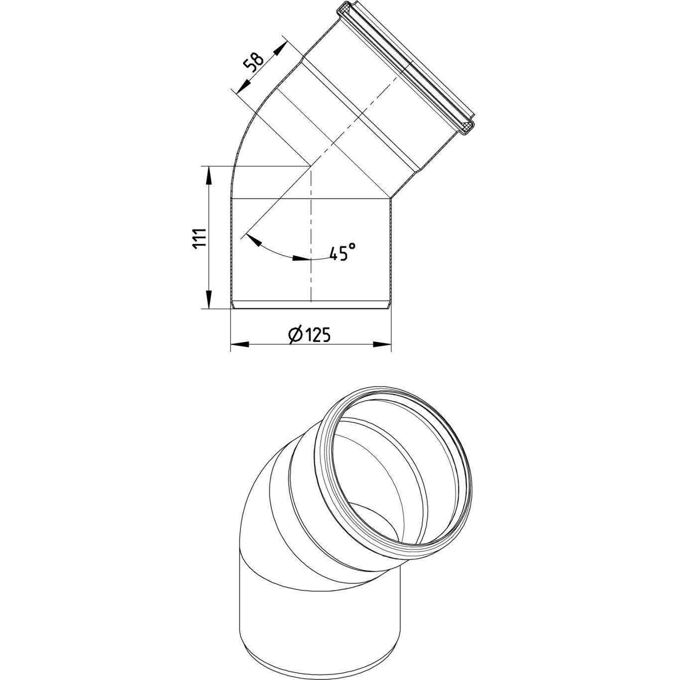 Line Drawing - Bend-45