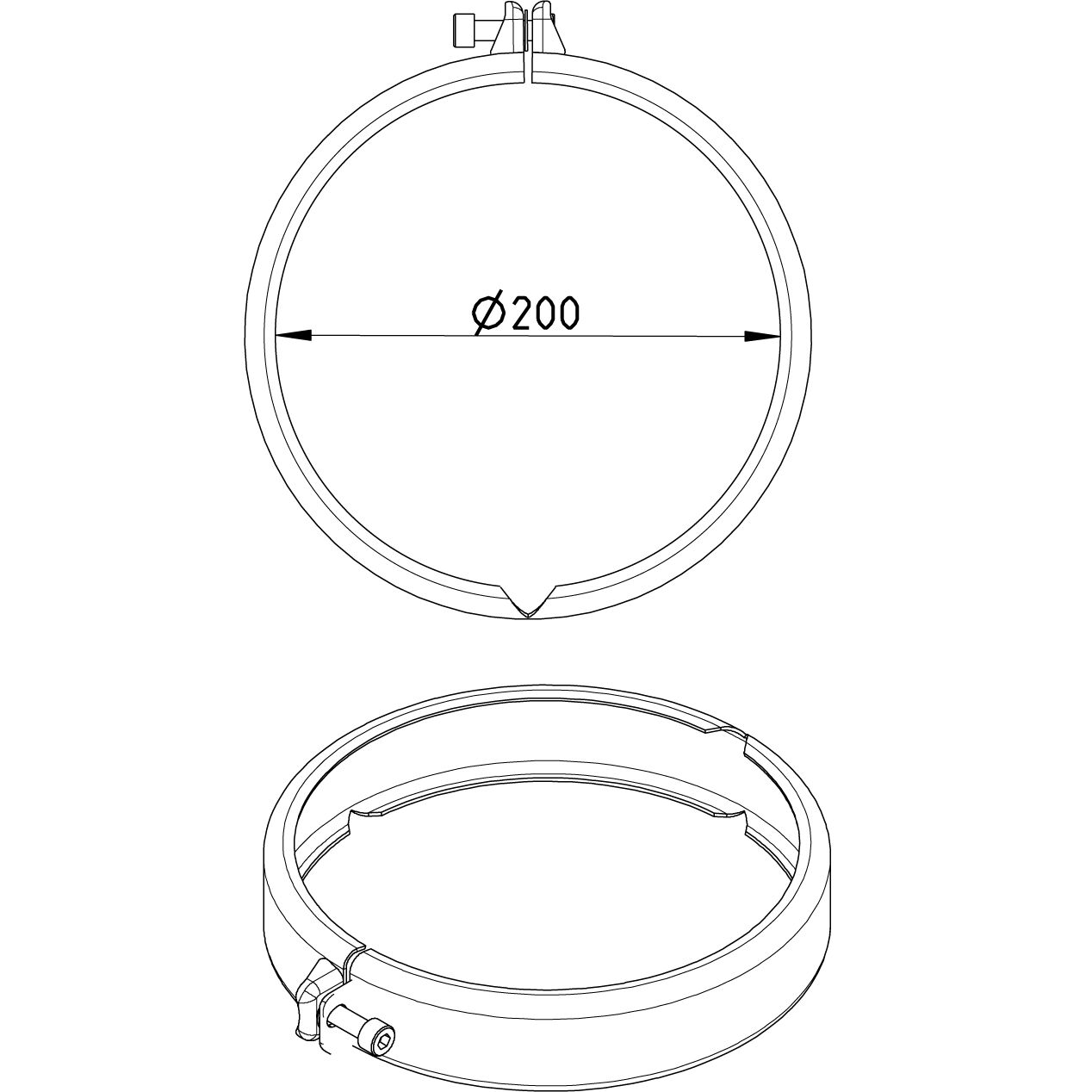 Line Drawing - Joint clamp