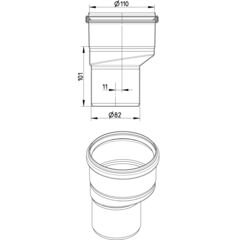 Line Drawing - Reducer-eccentric