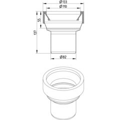 Line Drawing - Adaptor-toilet