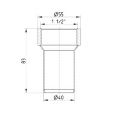 Line Drawing - Adaptor-femail