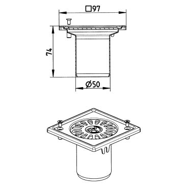 Line Drawing - Drain-Balcony-100